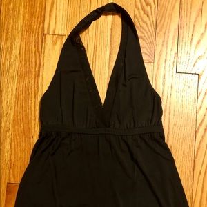 Theory Small Black Halter Top